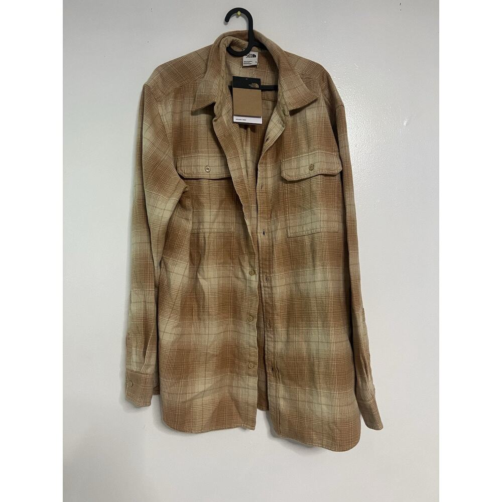 The North Face Shirt Mens XL Khaki Stone Plaid Arroyo Flannel Button Up NEW